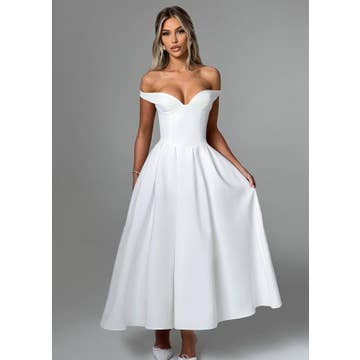 Elegant Off-Shoulder A-Line Gown